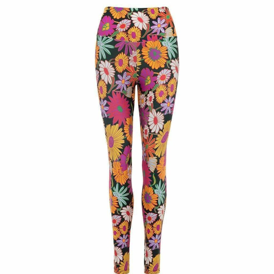 Apparel * | Janeane Floral Wide Band Legging