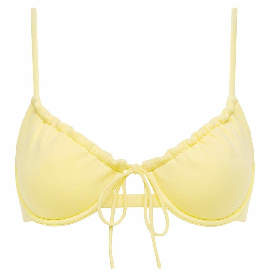 Bikini * | Yellow Pastel Lucy Bikini Top