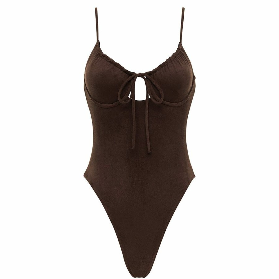 Swim * | Espresso Suede Lucy One-Piece