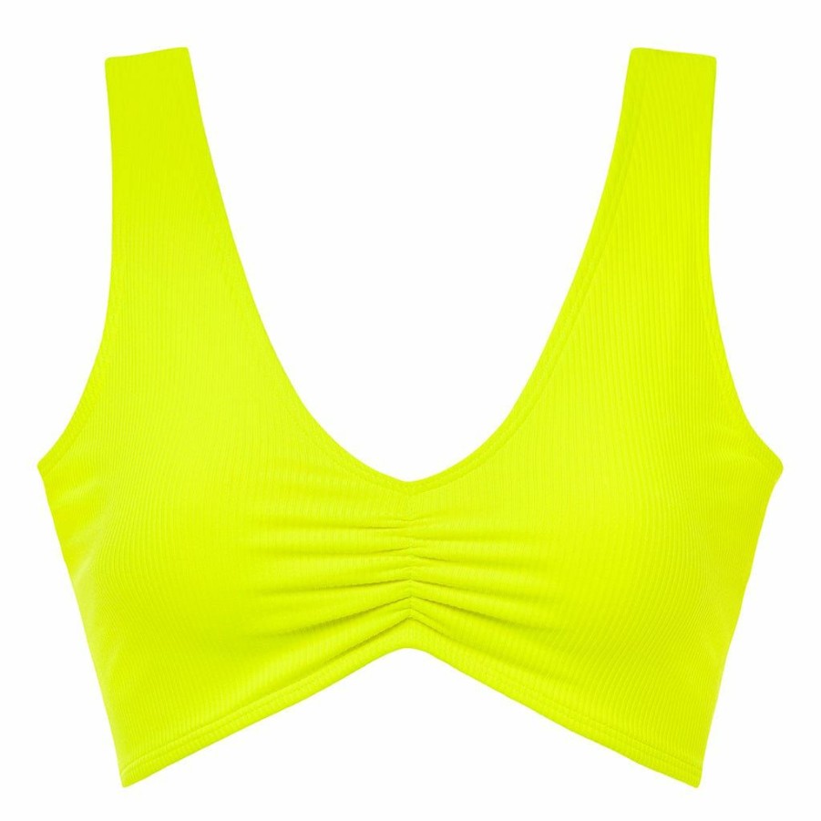 Apparel * | Citron Micro Rib Kim Variation Bikini Top