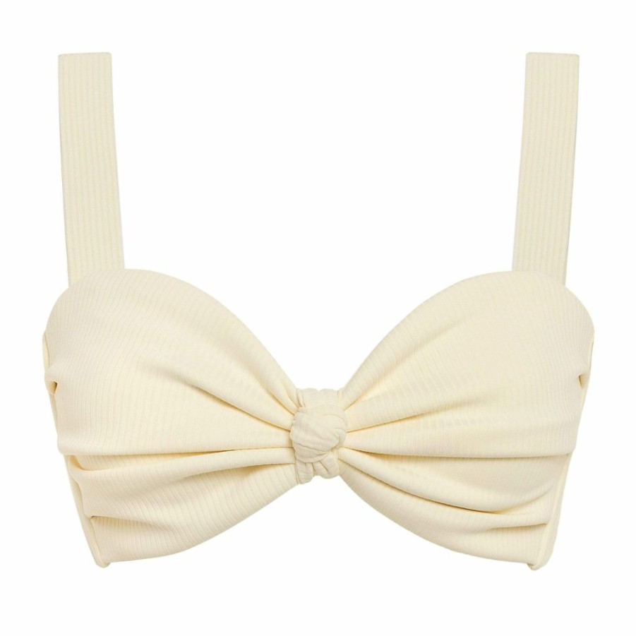 Apparel * | Cream Rib Hayden Bikini Top