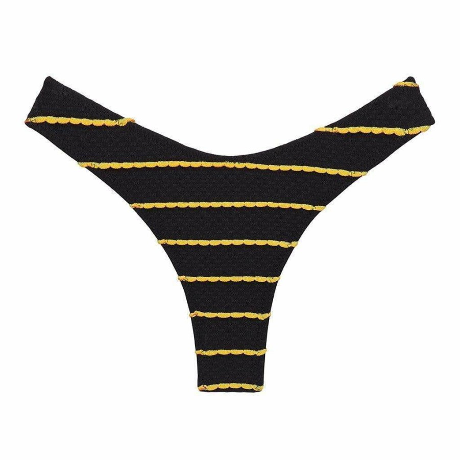 Bikini Bottoms * | Rasta Scallop Lulu (Zig Zag Stitch) Bikini Bottom