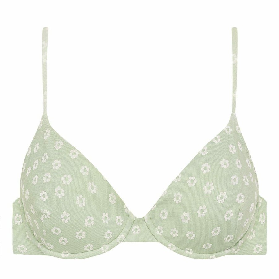 Bikini * | Jade Floral Dainty Bikini Top