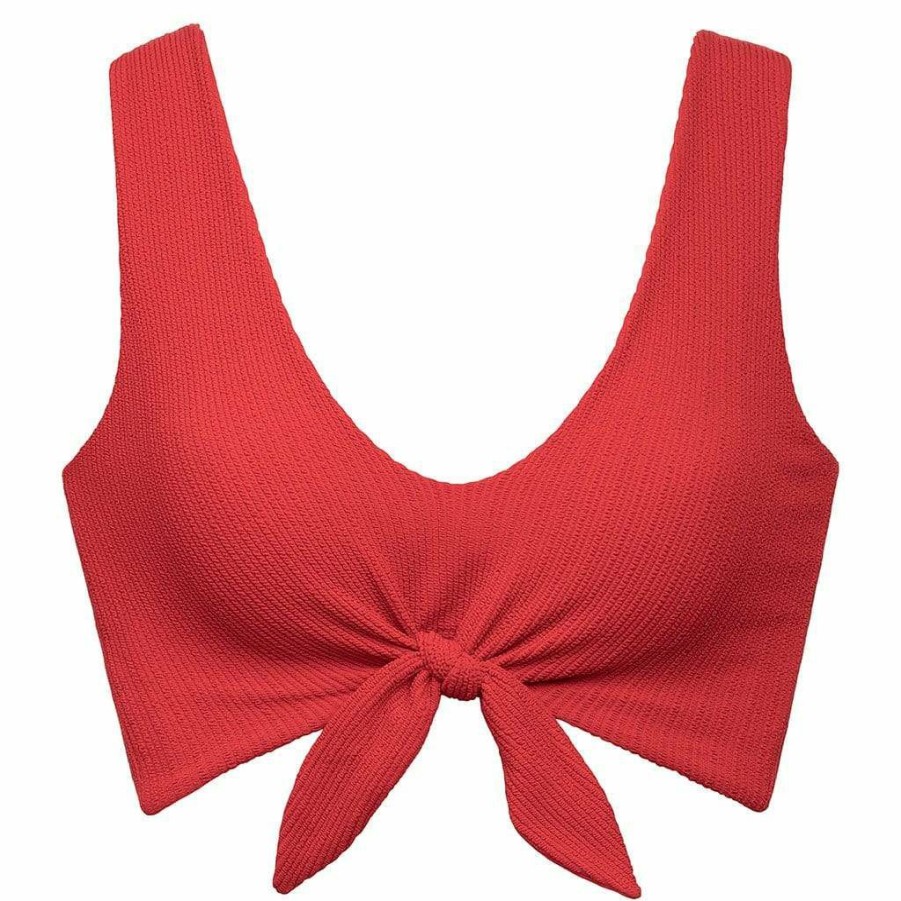 Apparel * | Crimson Micro Scrunch Kim Bikini Top