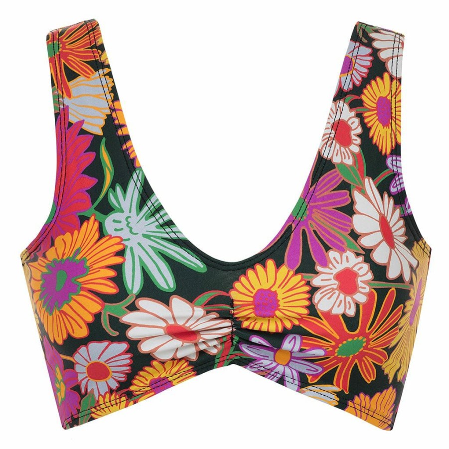 Apparel * | Janeane Floral Kim Variation Bikini Top