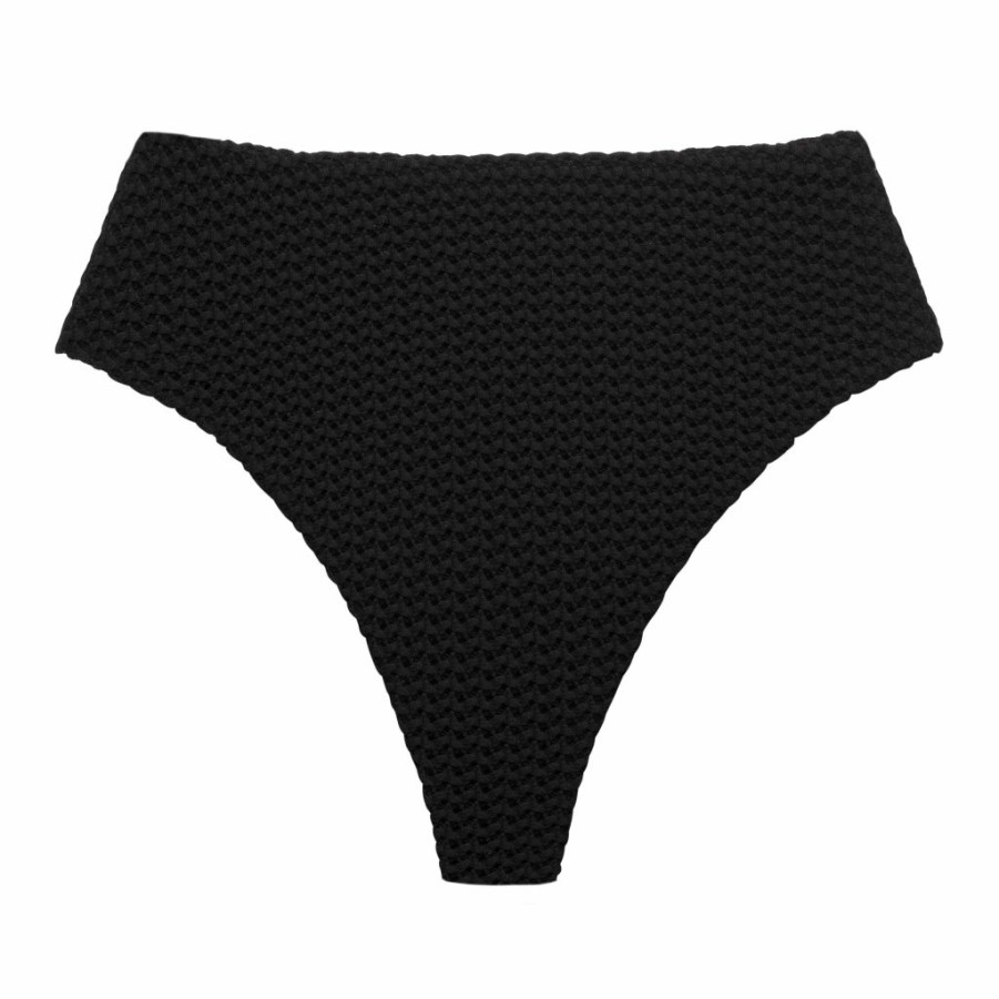 Fashion * | Black Crochet Paula Bikini Bottom