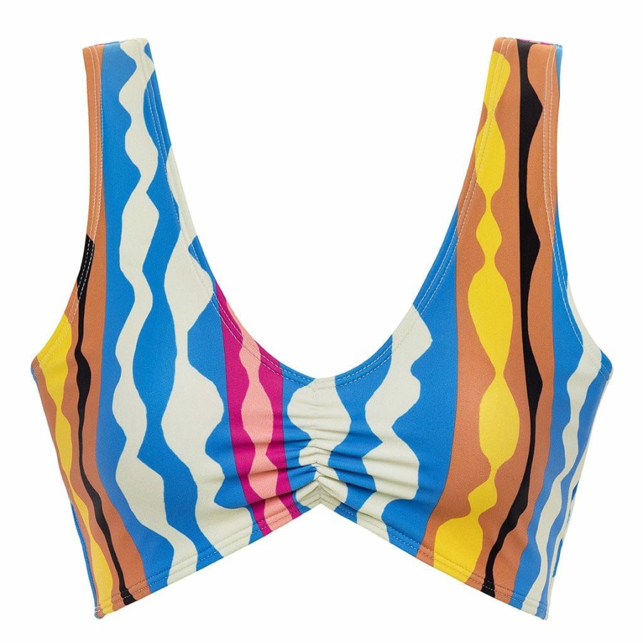 Fashion * | Abstract Kim Variation Bikini Top