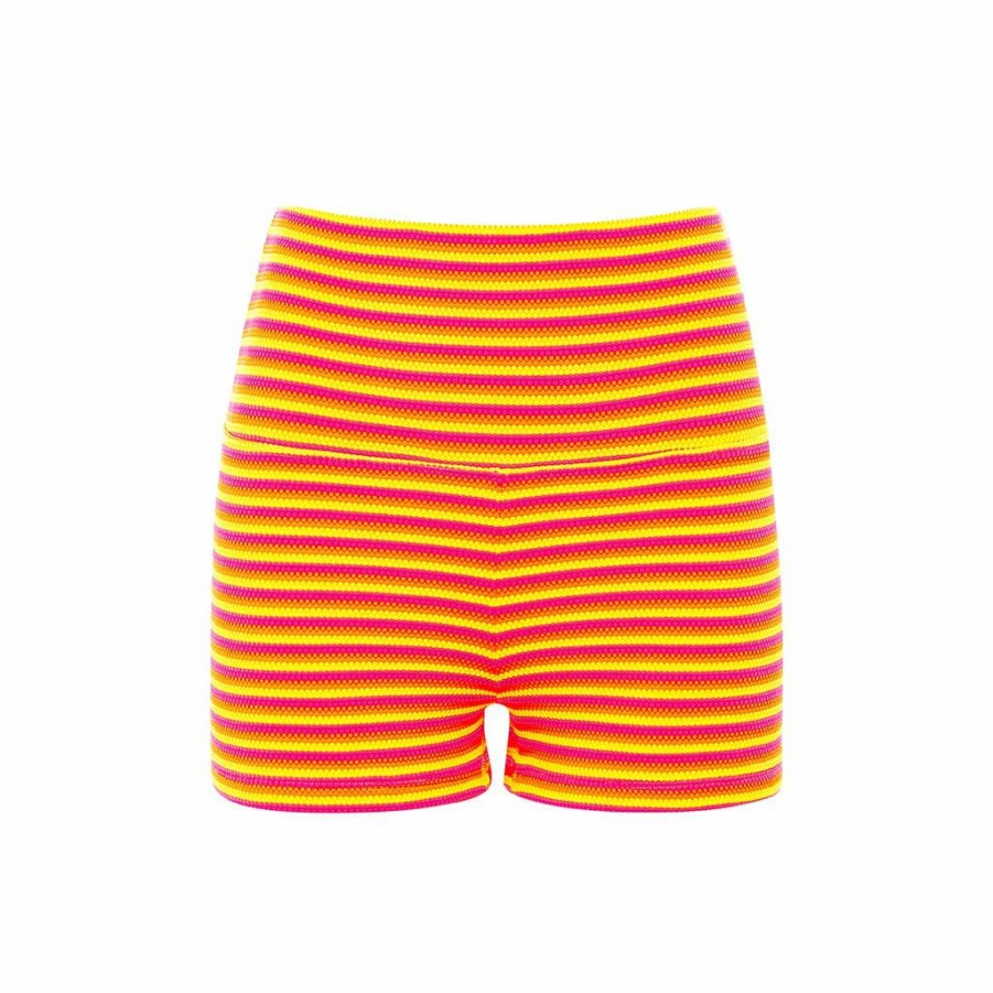 Apparel * | Neon Stripe Micro Bike Short