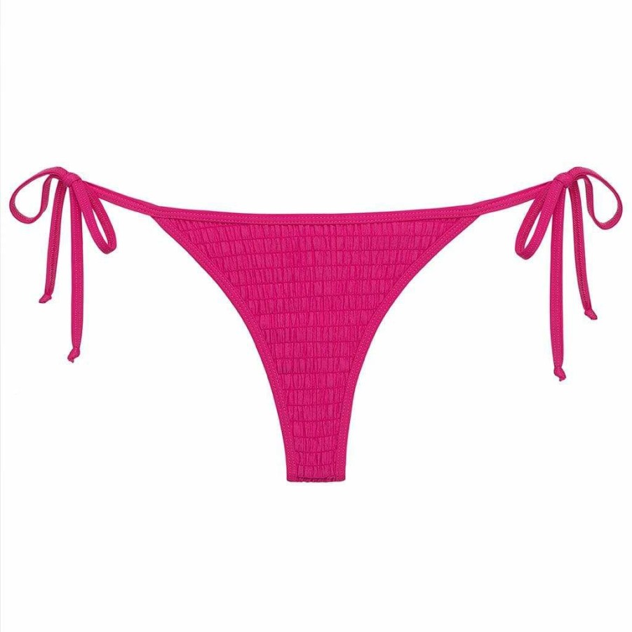 Bikini Bottoms * | Hibiscus Scrunch Tie-Up Bikini Bottom