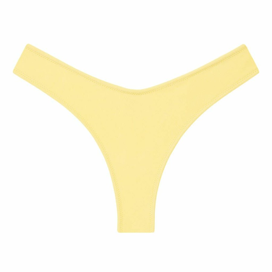 Bikini Bottoms * | Yellow Pastel Lulu (Zig Zag Stitch) Bikini Bottom