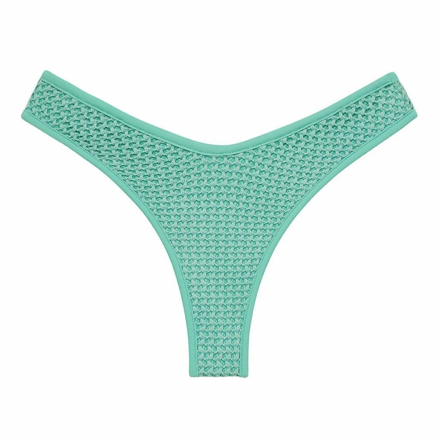 Swim * | Turquoise Crochet Lulu Bikini Bottom