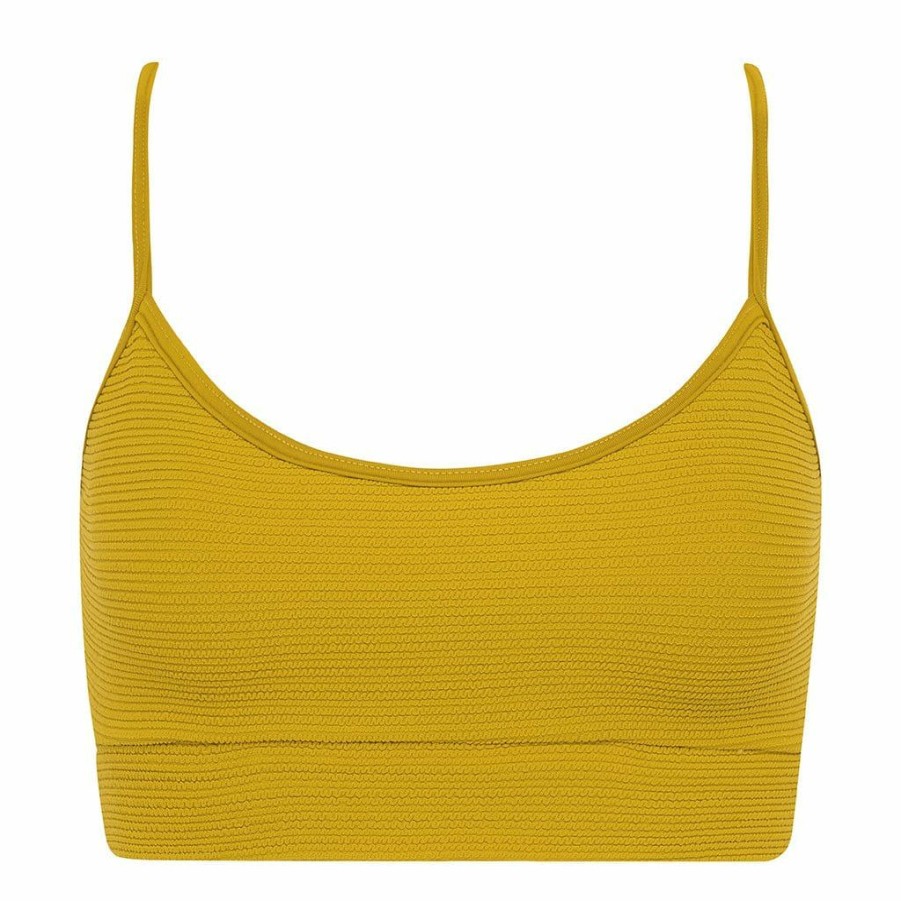 Apparel * | Key Lime Micro Scrunch Simple Sport Top