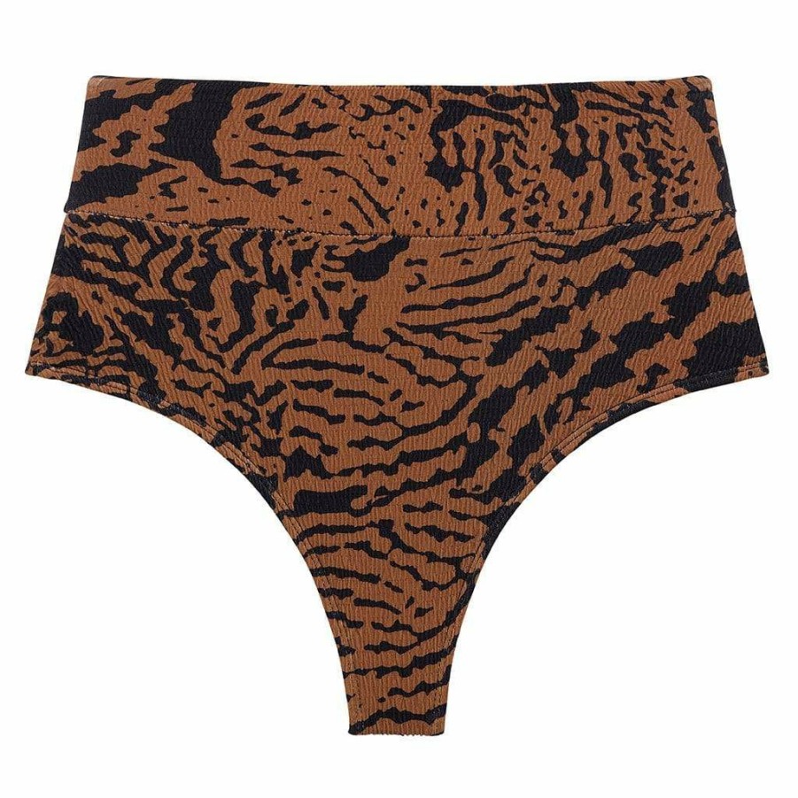 Bikini Bottoms * | Tigre Micro Scrunch Added Coverage High Rise Bikini Bottom