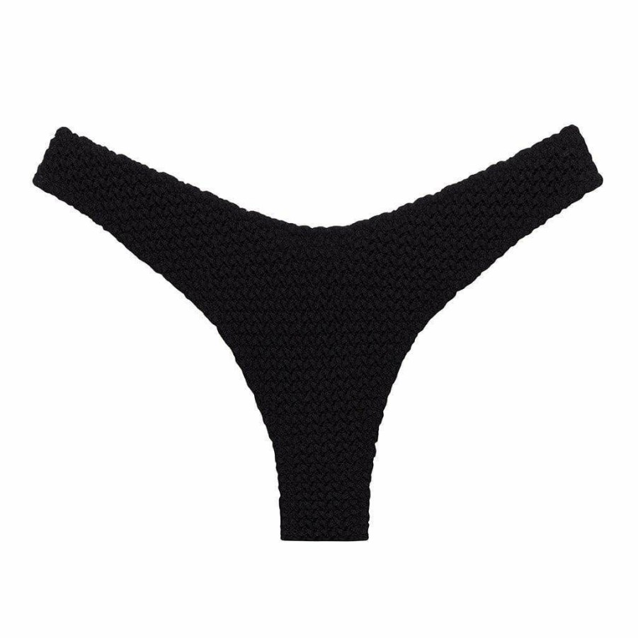 Fashion * | Black Crochet Lulu (Zig Zag Stitch) Bikini Bottom