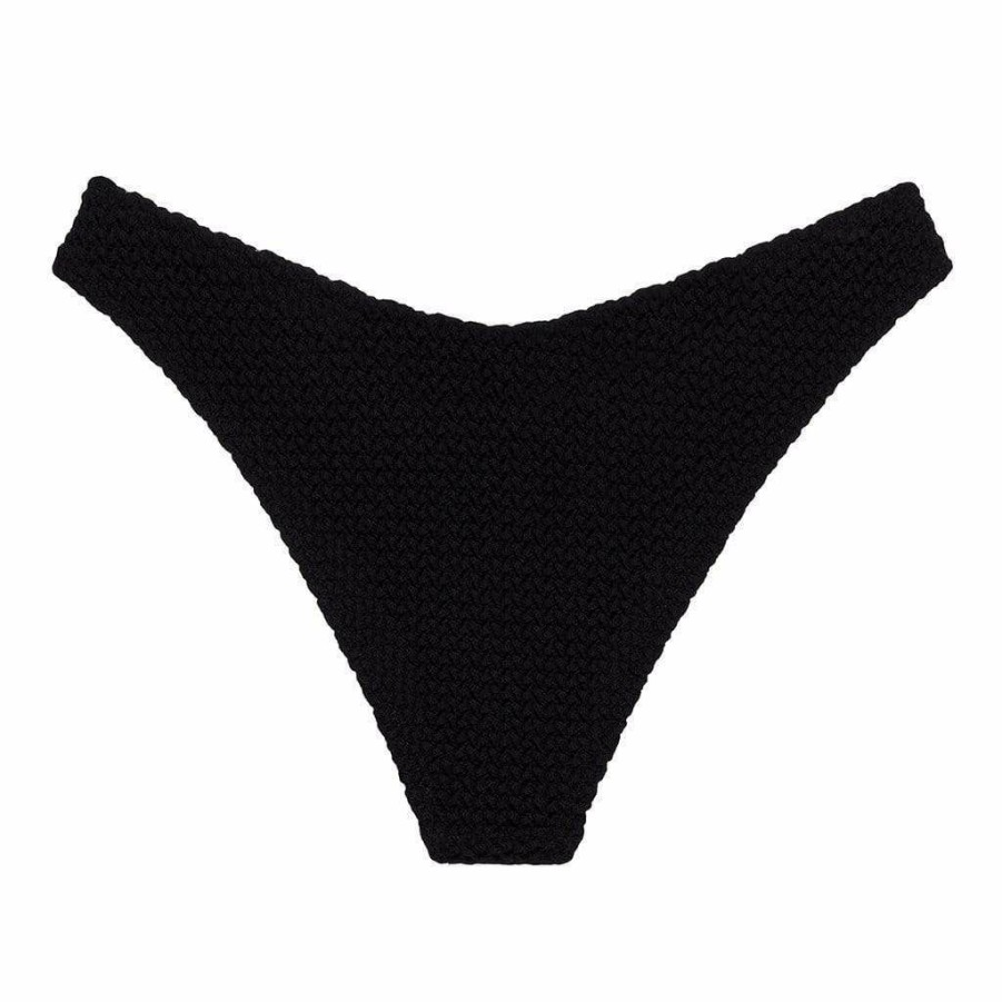 Fashion * | Black Crochet Lulu (Zig Zag Stitch) Bikini Bottom