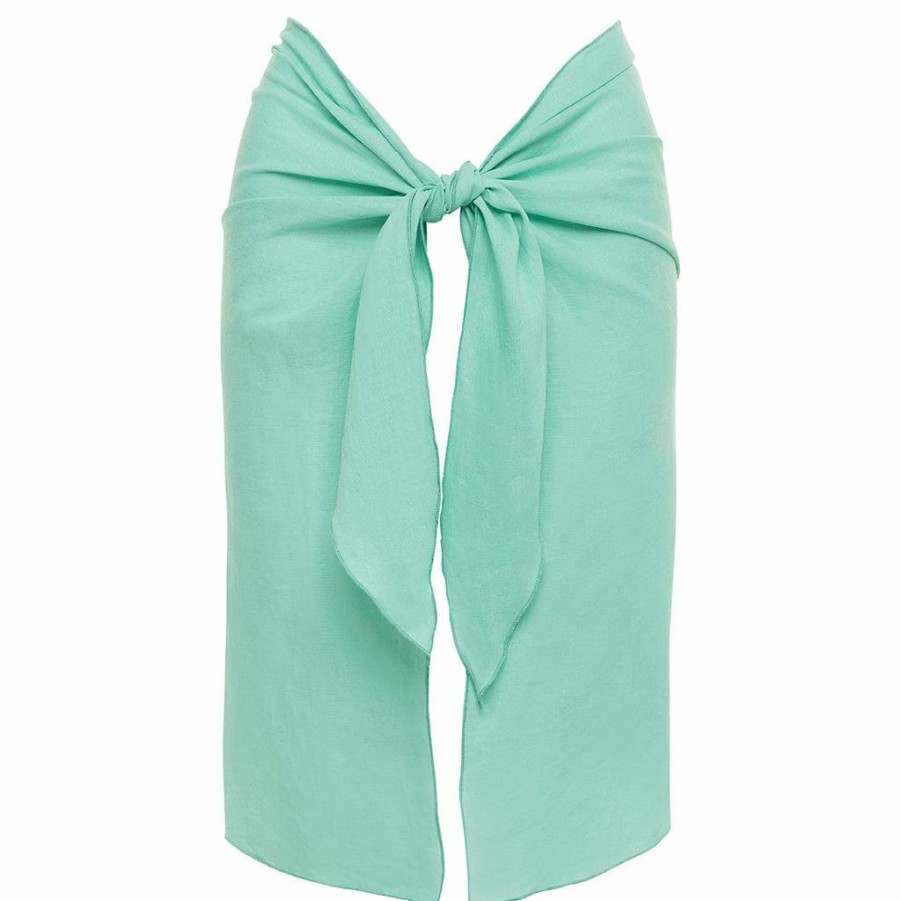 Apparel * | Turquoise Tulip Sarong