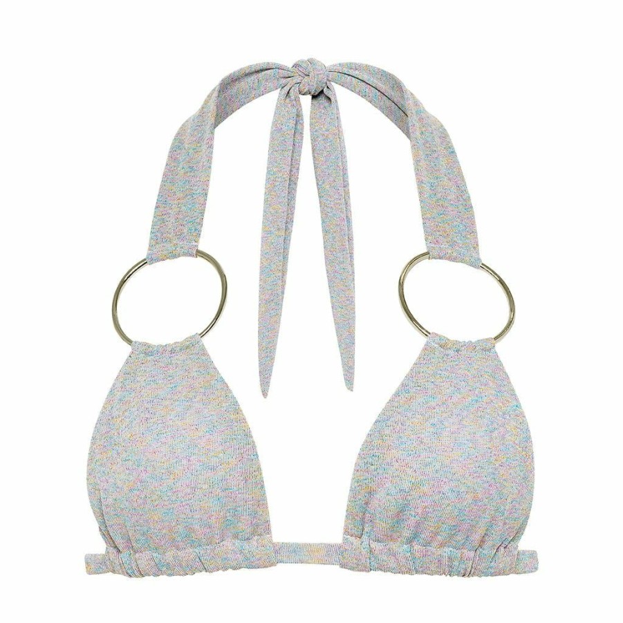 Swim * | Disco Sparkle Solo Loops Bikini Top