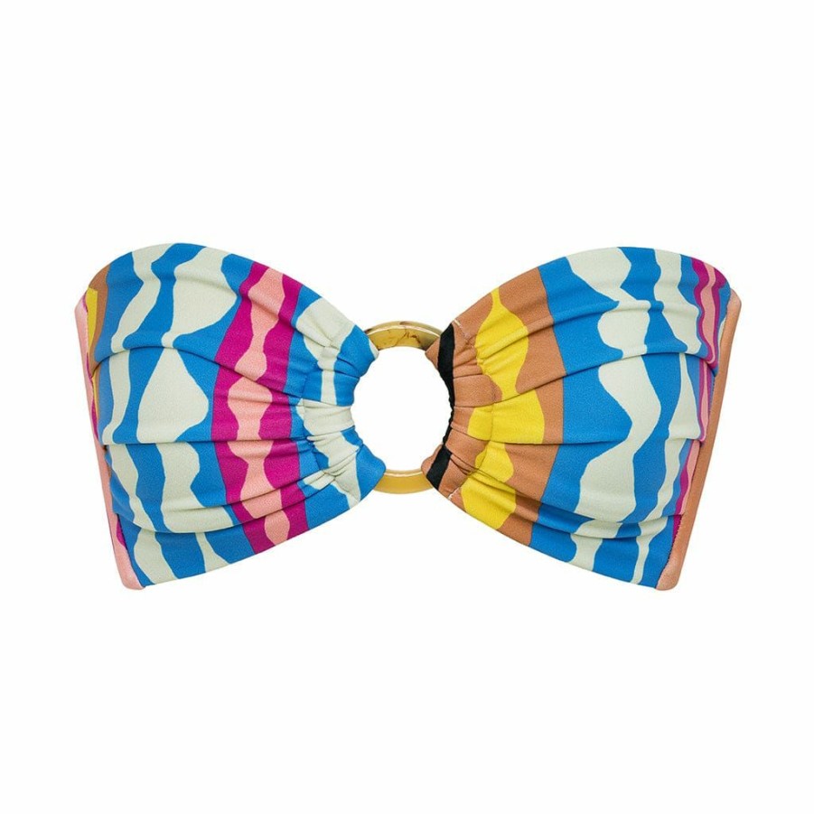 Fashion * | Abstract Tori Ties Bandeau Bikini Top