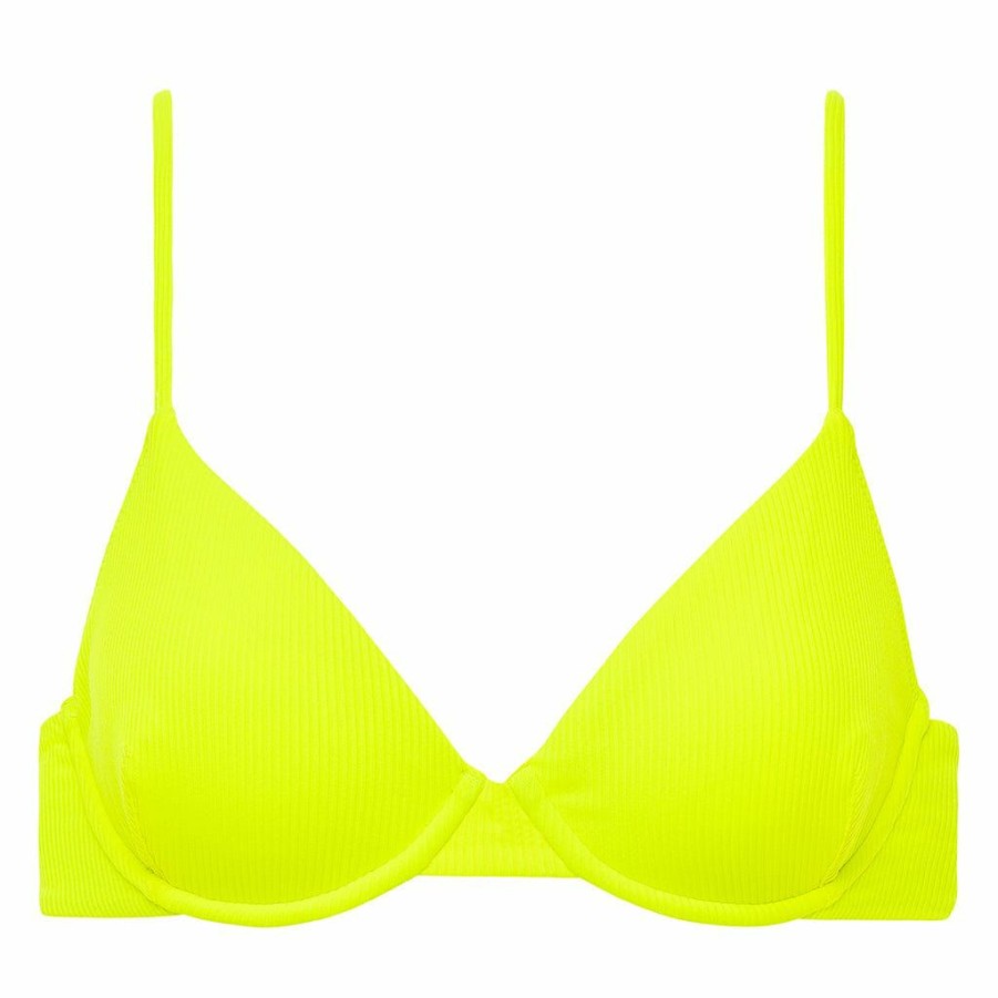 Bikini * | Citron Micro Rib Dainty Bikini Top