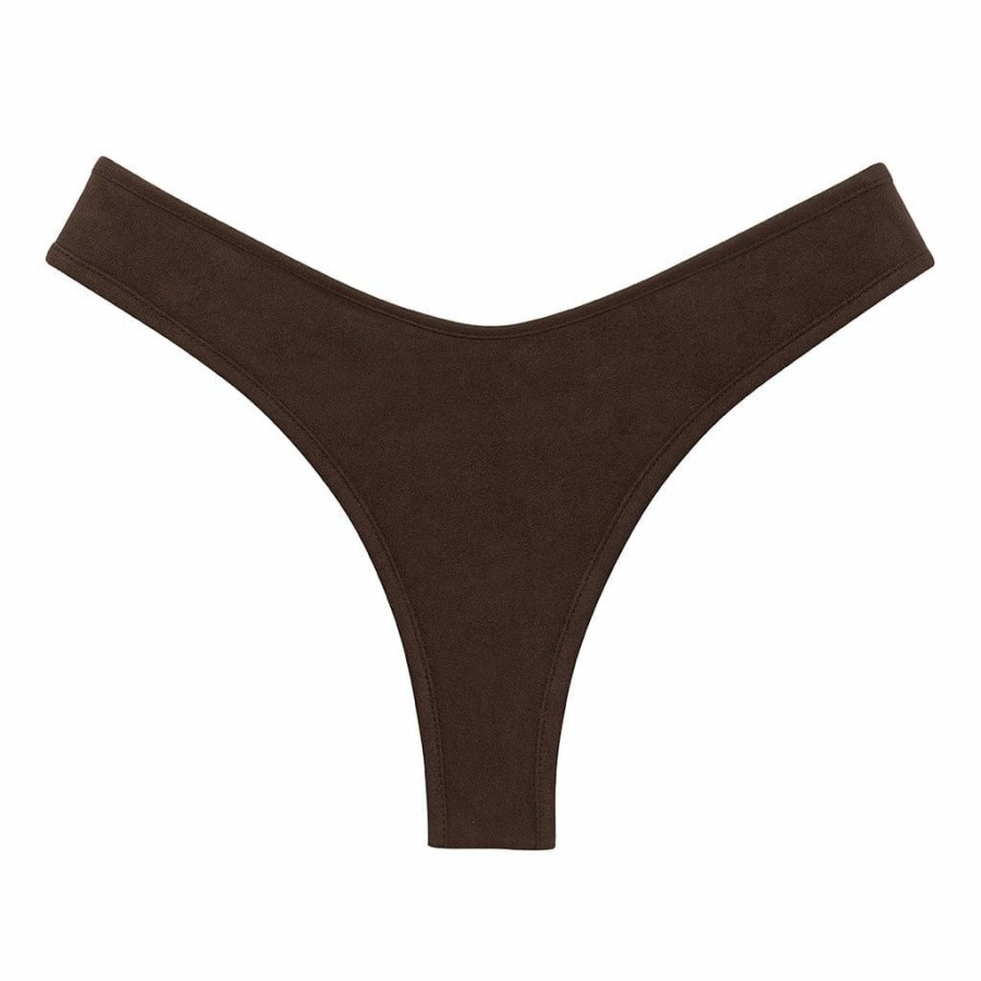 Swim * | Espresso Suede Lulu Bikini Bottom