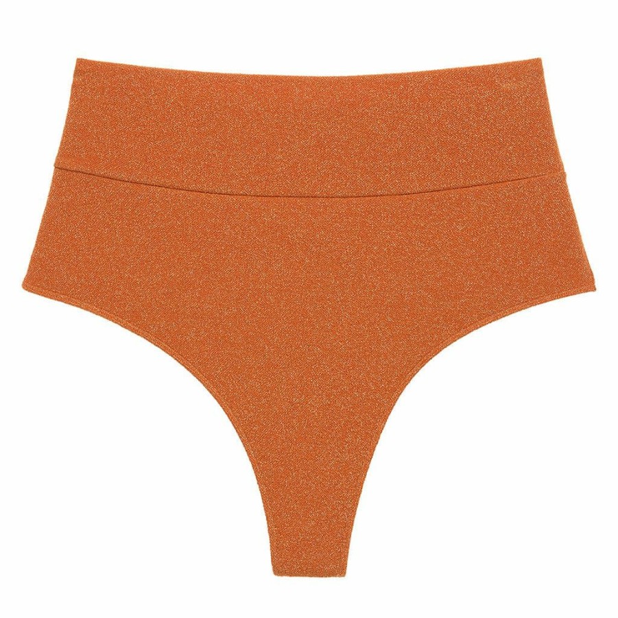 Fashion * | Terra Sparkle Added Coverage High Rise Bikini Bottom