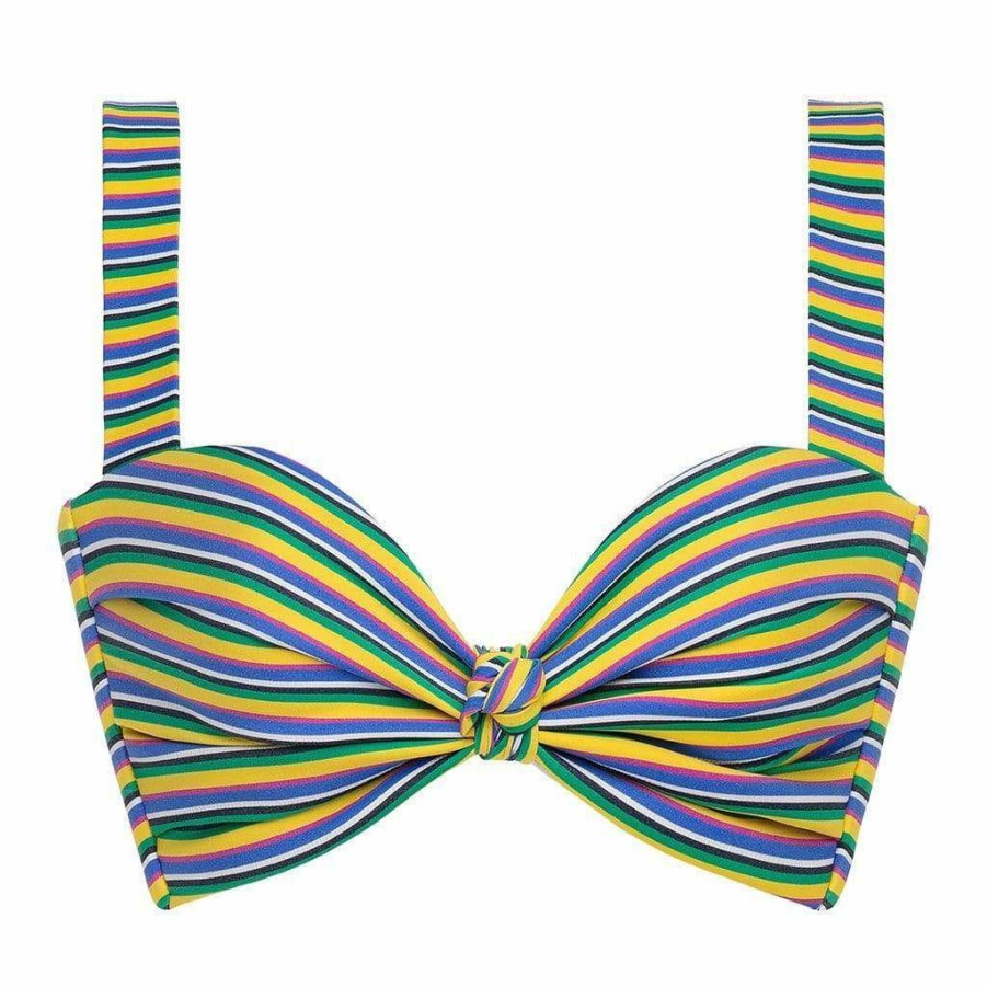 Bikini * | Escape Stripe Hayden Bikini Top