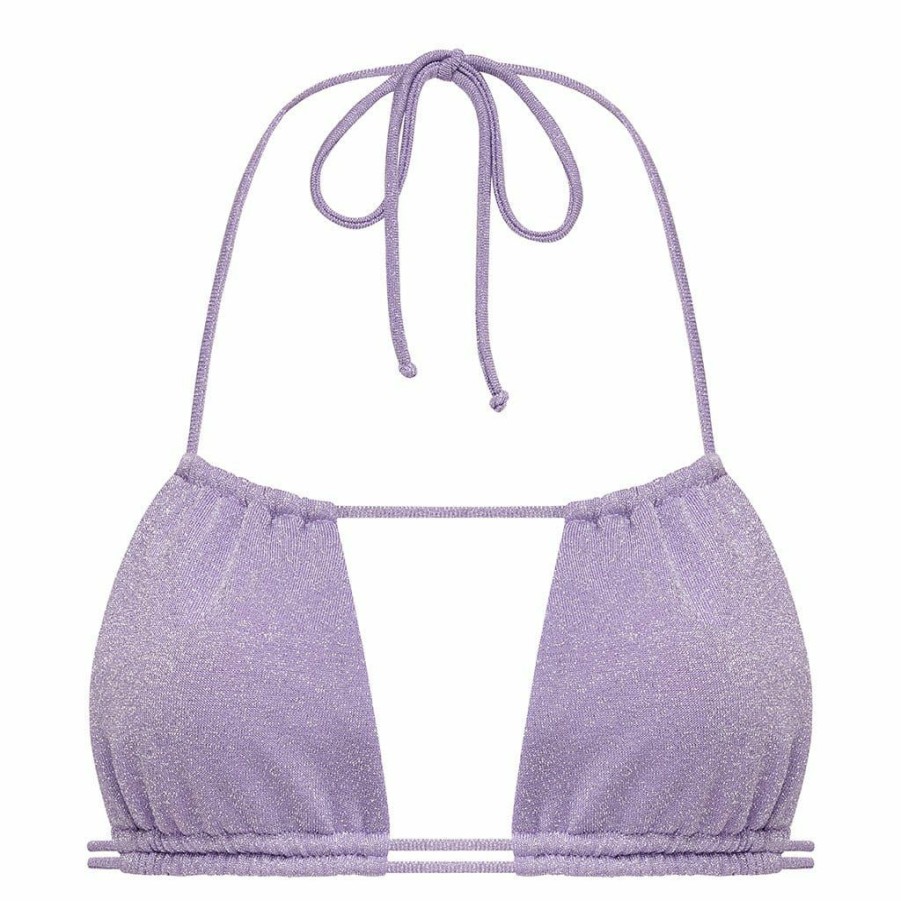 Bikini * | Lilac Sparkle Brasil Bikini Top