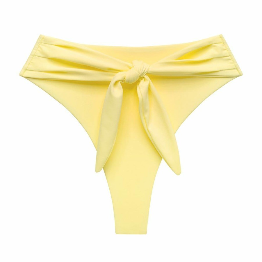 Bikini Bottoms * | Yellow Pastel Paula Tie-Up Bikini Bottom