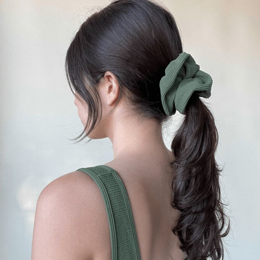 Apparel * | Olive Micro Scrunch Scrunchie