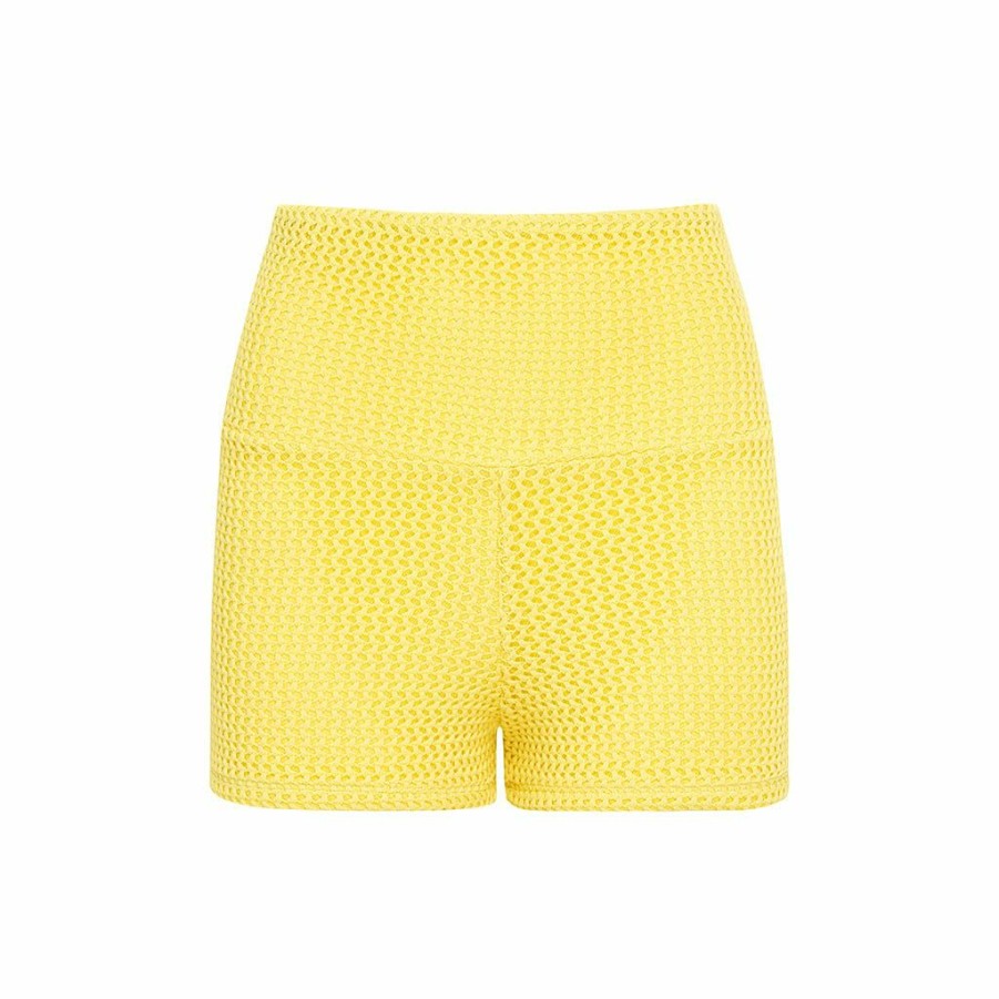 Apparel * | Yellow Crochet Bike Short