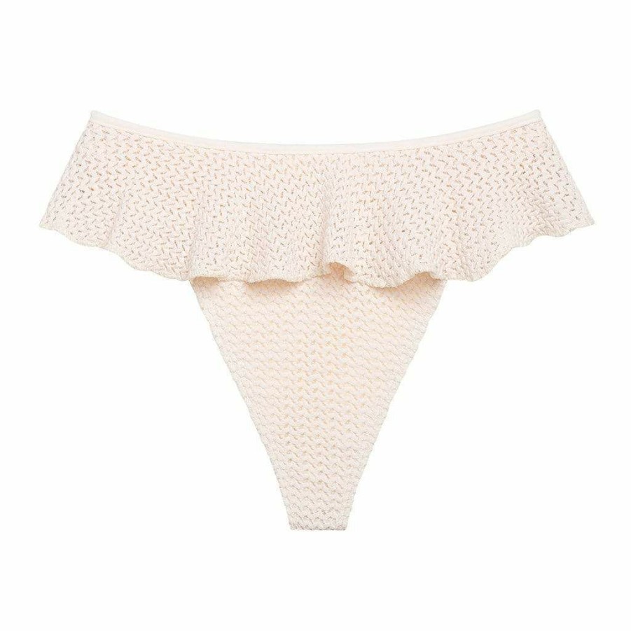 Fashion * | Bone Crochet Tamarindo Ruffle Bikini Bottom