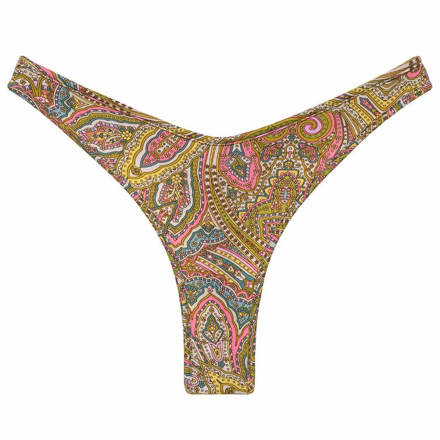 Swim * | Ali Paisley Binded Thong Bikini Bottom