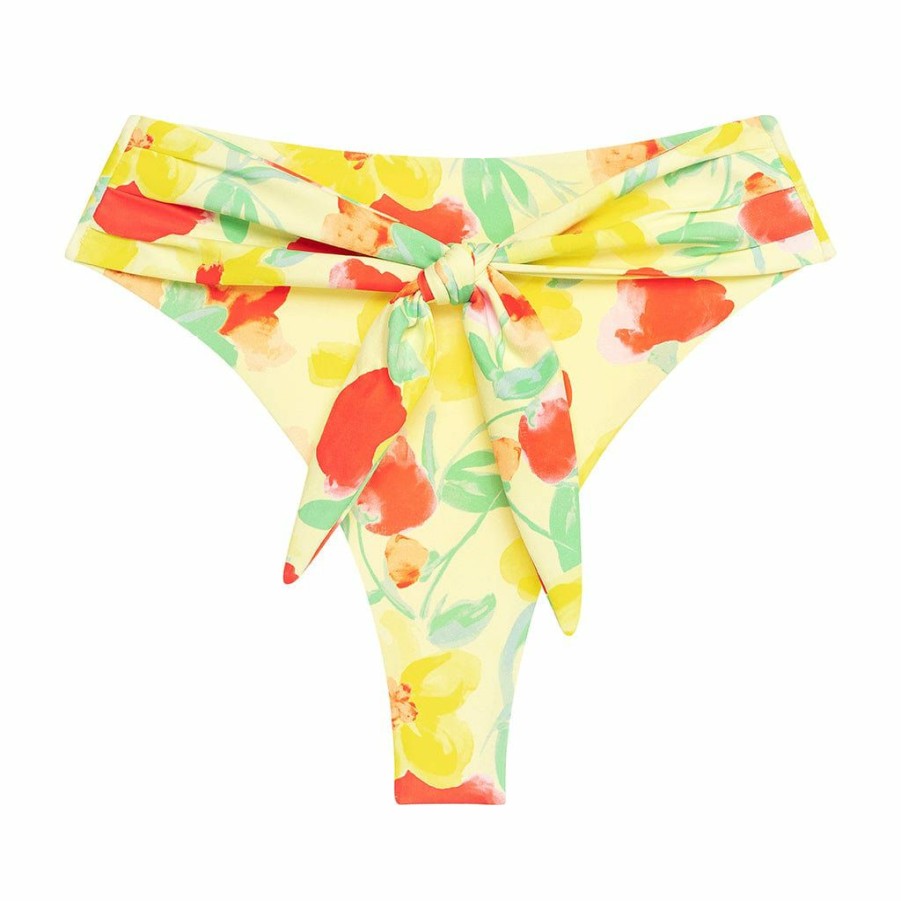 Bikini Bottoms * | Helena Floral Paula Tie-Up Bikini Bottom