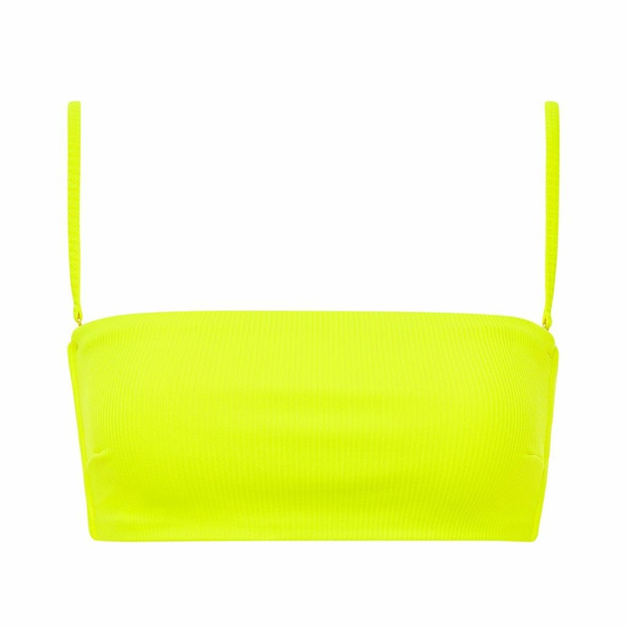 Apparel * | Citron Micro Rib Summer Bikini Top