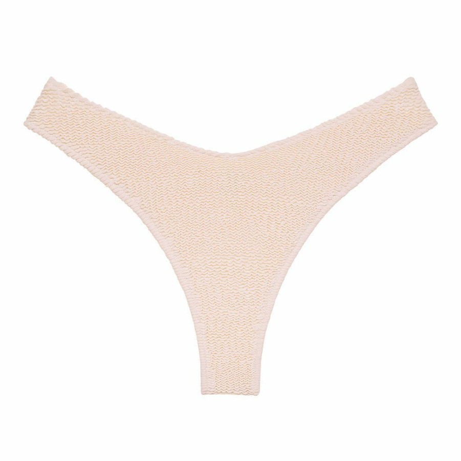 Swim * | Crema Scrunch Lulu (Zig-Zag Stitch) Bikini Bottom