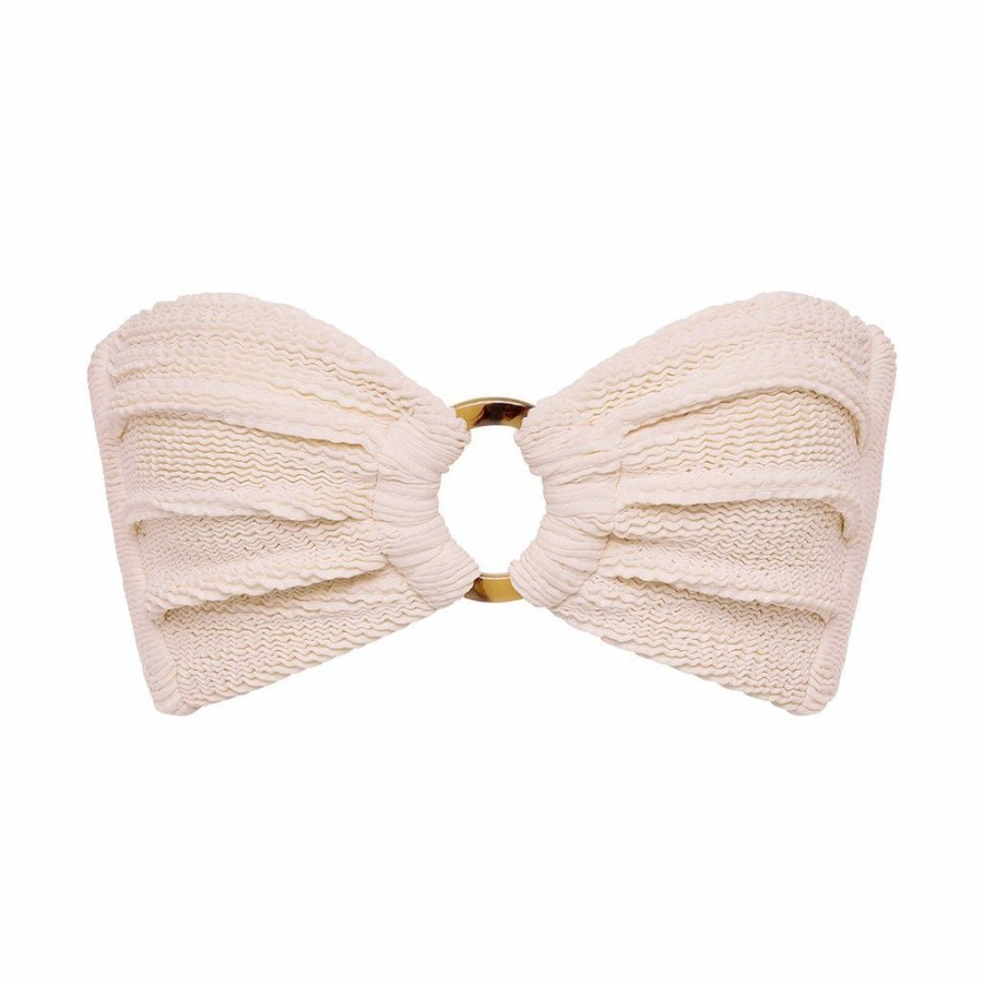 Swim * | Crema Scrunch Tori Bandeau Bikini Top