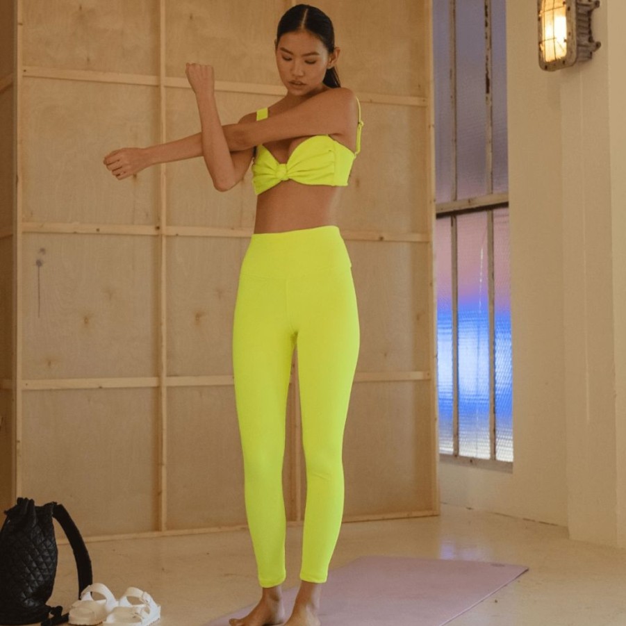 Apparel * | Citron Micro Rib Wide Band Legging