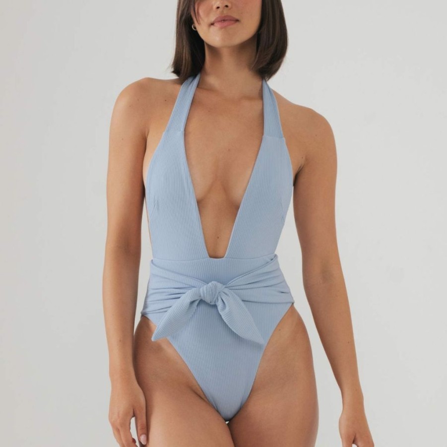 Fashion * | Peri Rib Tropez Tie-Up One-Piece