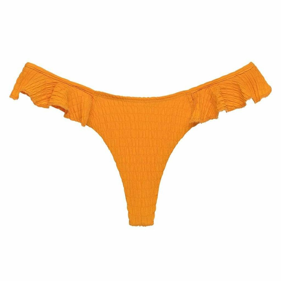 Bikini Bottoms * | Mari Scrunch Ruffle Uno Bikini Bottom