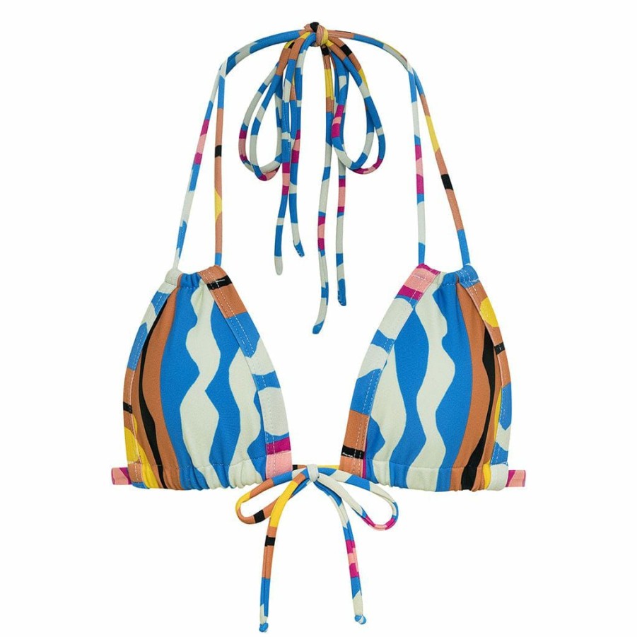 Fashion * | Abstract Euro Bow Bikini Top