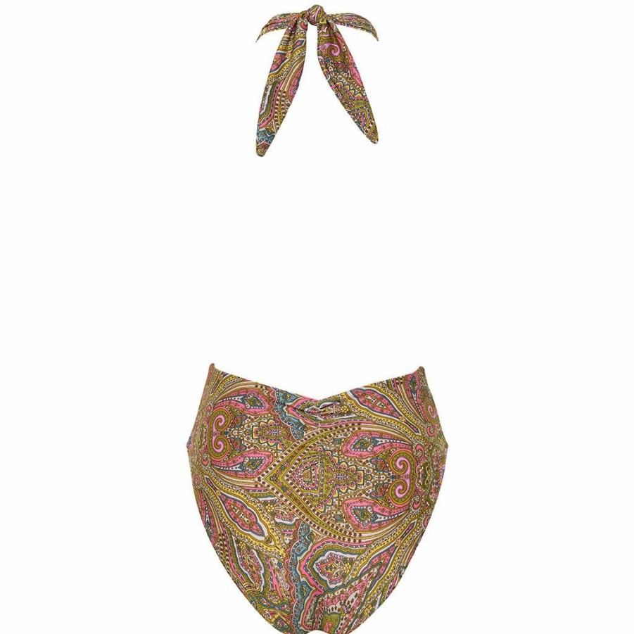 Swim * | Ali Paisley Tropez Tie-Up One-Piece