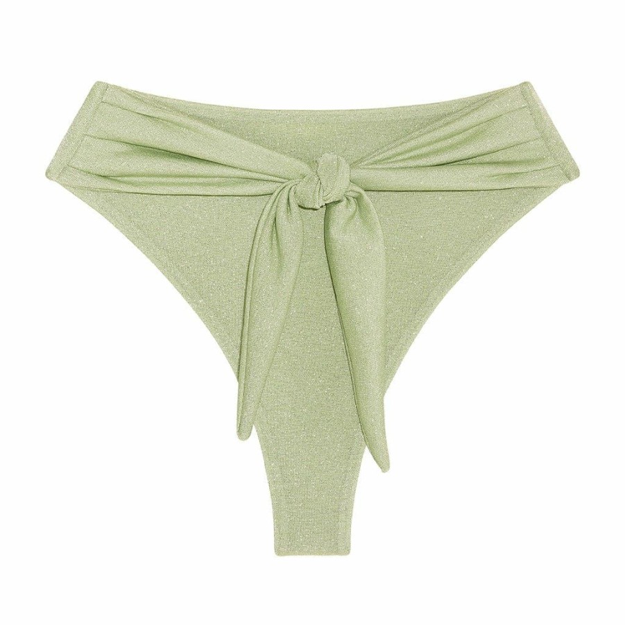 Bikini Bottoms * | Jade Sparkle Paula Tie-Up Bikini Bottom