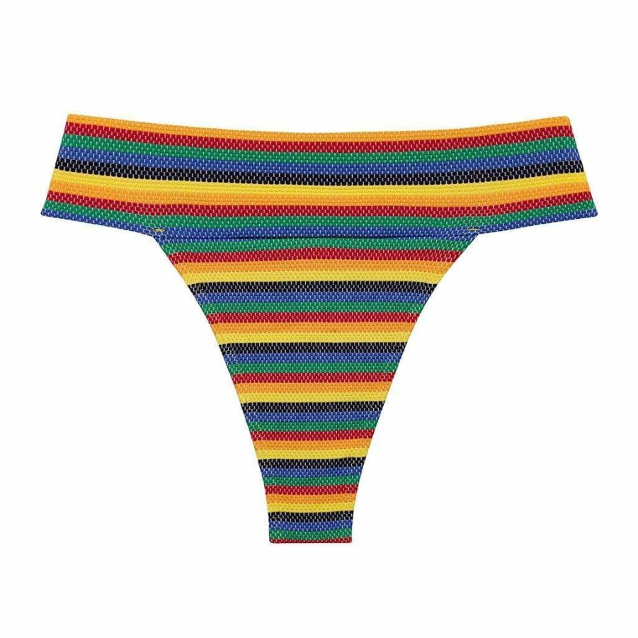 Bikini Bottoms * | Caribbean Stripe Tamarindo Bikini Bottom